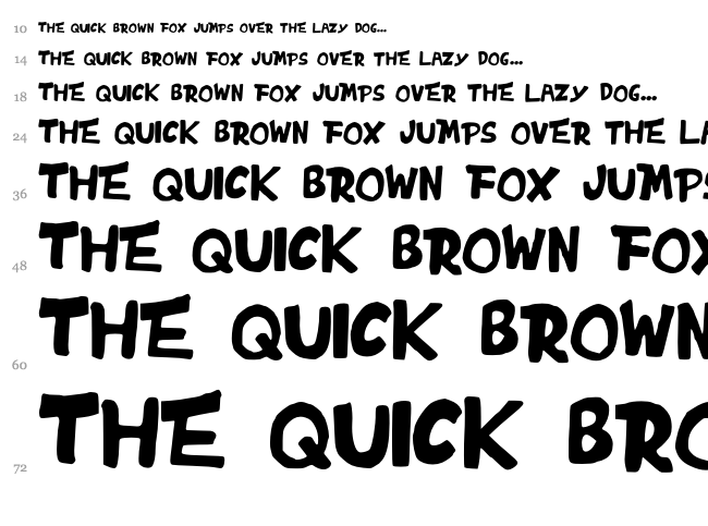 The Snails font waterfall